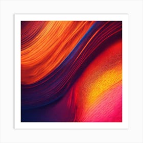 Wavy colorful striped Art Print