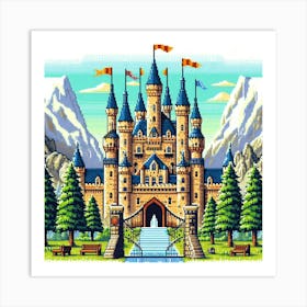 8-bit fantasy castle 3 Art Print