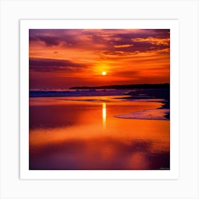 Sunset On The Beach 5 Art Print