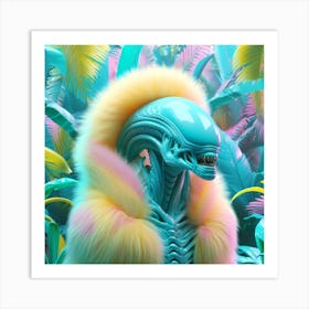 Alien Portrait Pastels 4 Art Print