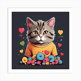 Candy Cat Art Print