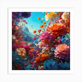 Flowers In The Sky 2 Art Print