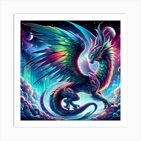 Dragon In Space Art Print