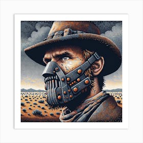 Man With A Mask Art Print