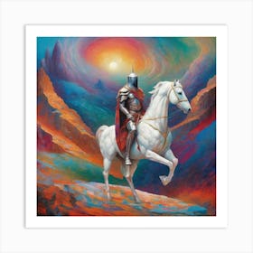 Knight On Horseback 5 Art Print