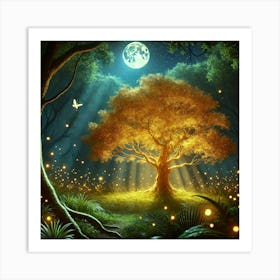 Firefly Tree Art Print