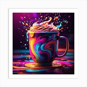 Colorful Coffee Cup Art Print