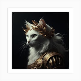 Cat In Armor 1 Art Print