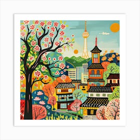 Kids Travel Illustration Tokyo 1 Art Print