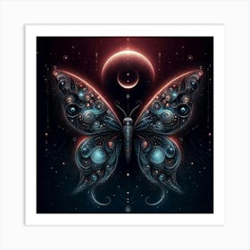 Dark Butterfly Art 3 Art Print