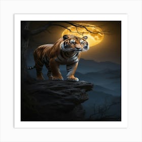 Tiger At Night Art Print