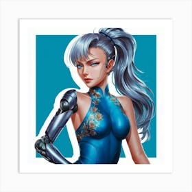 Robot Girl 4 Art Print