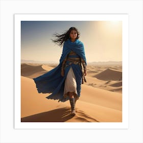 Woman In The Desert 1 Art Print