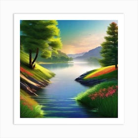 Landscape Wallpaper 1 Art Print