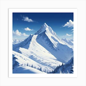 Snowy Mountains Art Print