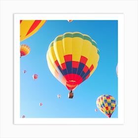 Hot Air Balloons In The Sky Art Print