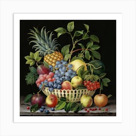 A collection of different delicious fruits 4 Art Print