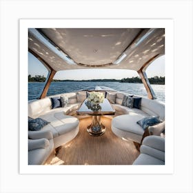 Interior Of A Luxury Yacht 2022 Art Print