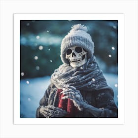 Merry Christmas! Christmas skeleton 30 Art Print