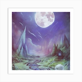 Inside Lost Land Of Otherworldly Dreams Fan 3 Art Print