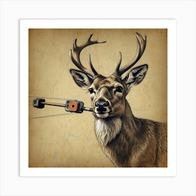 Deer With Bow And Arrow Art Print