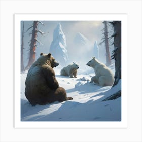 Polar Bears 2 Art Print