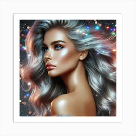 Portrait Of A Beautiful Woman 1 Art Print