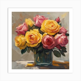 Yellow Roses 1 Art Print