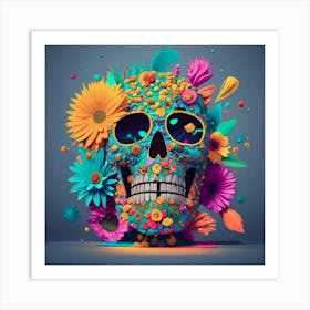 Day Of The Dead Skull 1 Art Print