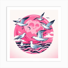 Seagulls 1 Art Print