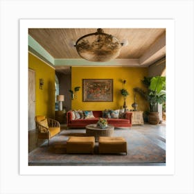 Yellow Living Room 6 Art Print