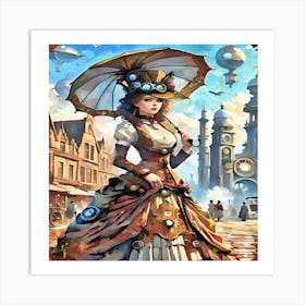 Steampunk Lady-Drucke 09.12.2024--3b Art Print