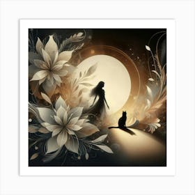 Fairy In The Moonlight 1 Art Print