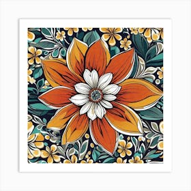 Orange Flower Art Print