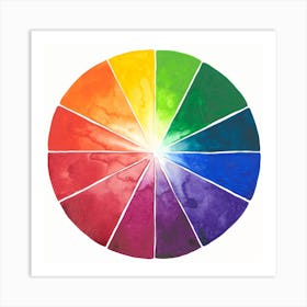 Magic Color Wheel Square Art Print