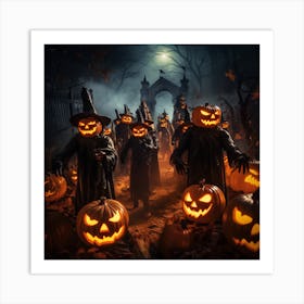 Halloween Witches Art Print