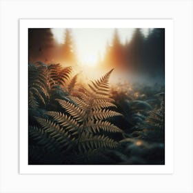 Ferns In The Forest 2 Art Print