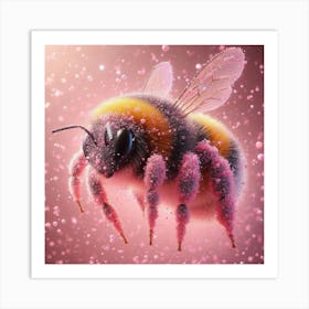 Pink Bee Art Print