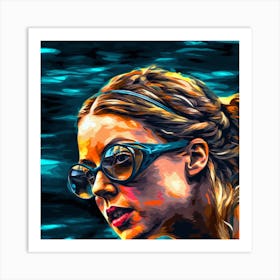 Girl In Sunglasses 2 Art Print