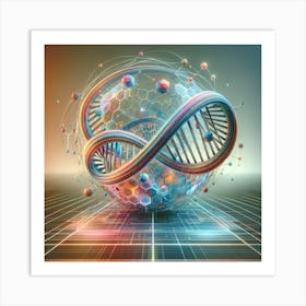 DNA Double Helix - 2 Art Print