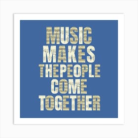 Music Blue Art Print