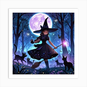 Witch In The Forest 1 Art Print