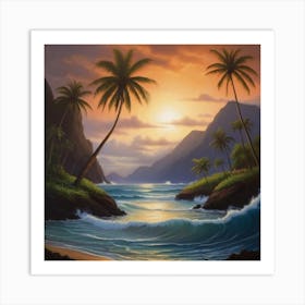 Hawaiian Sunset 2 Art Print