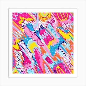 Pink Lilly Abstract Art Art Print