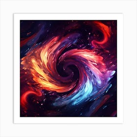 Abstract Swirl Painting Art Print