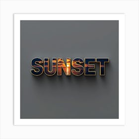 Sunset Art Print