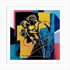 Couple Kissing 3 Art Print