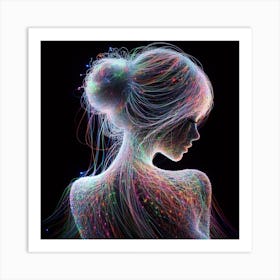 Colorful woman 6 Art Print