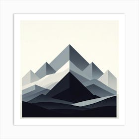 Abstract Mountain Landscape Art Print