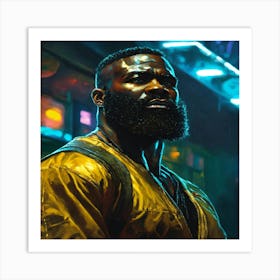 Black Man With Beard Art Print